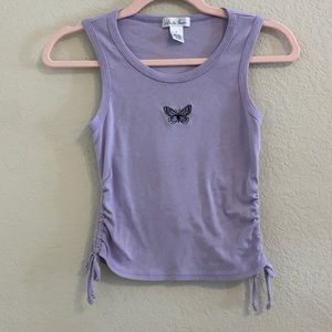 Girls kids butterfly tank top